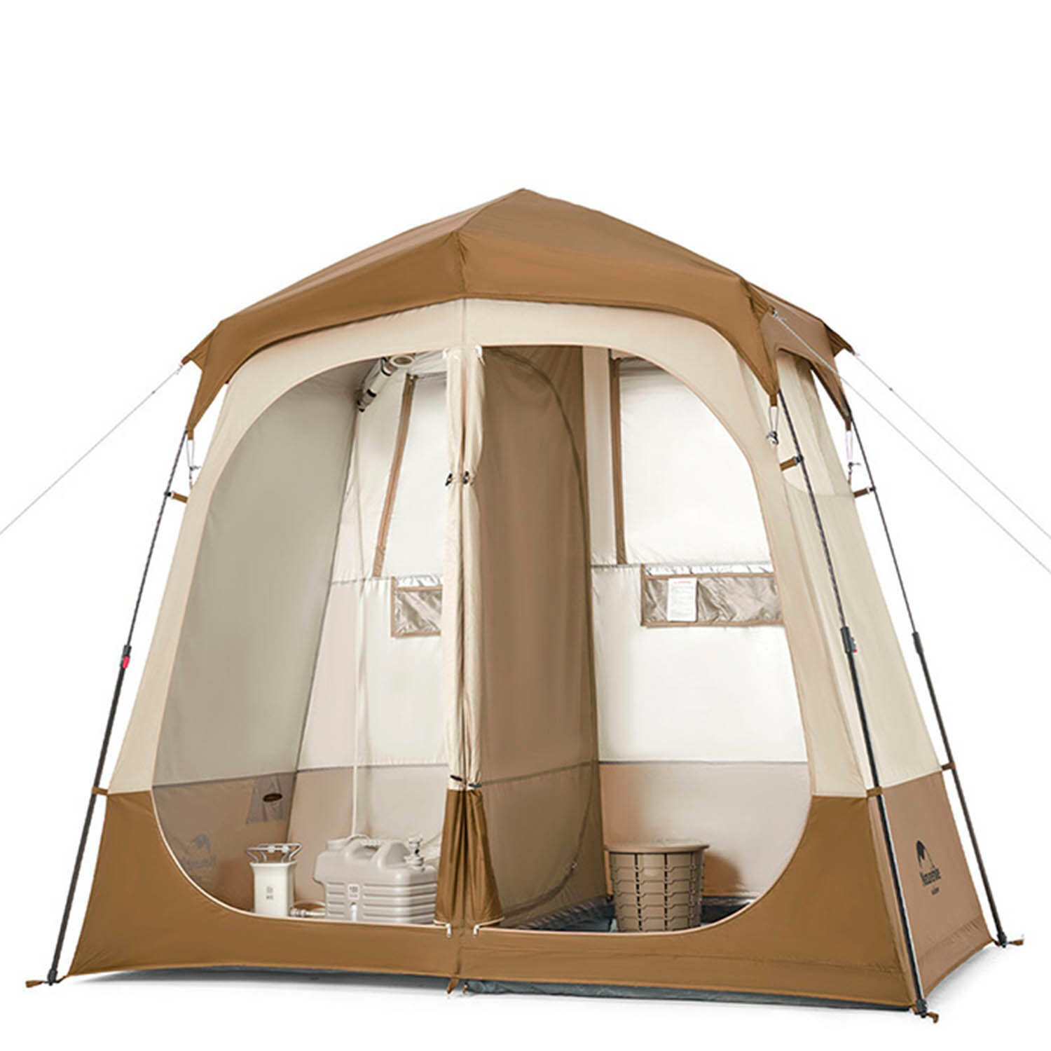 Палатка-туалет Naturehike Wet And Dry Separation Shower Tent Brown