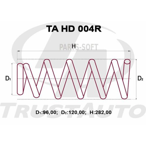 TRUSTAUTO TAHD004R TAHD004R 524419014 пружина усиленная 5490₽