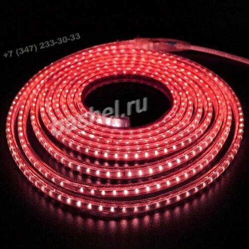 120SMD-2835-LUX-IP68-R Red 220V 50000x10х7мм Светодиодная лента красная электротовар 950₽
