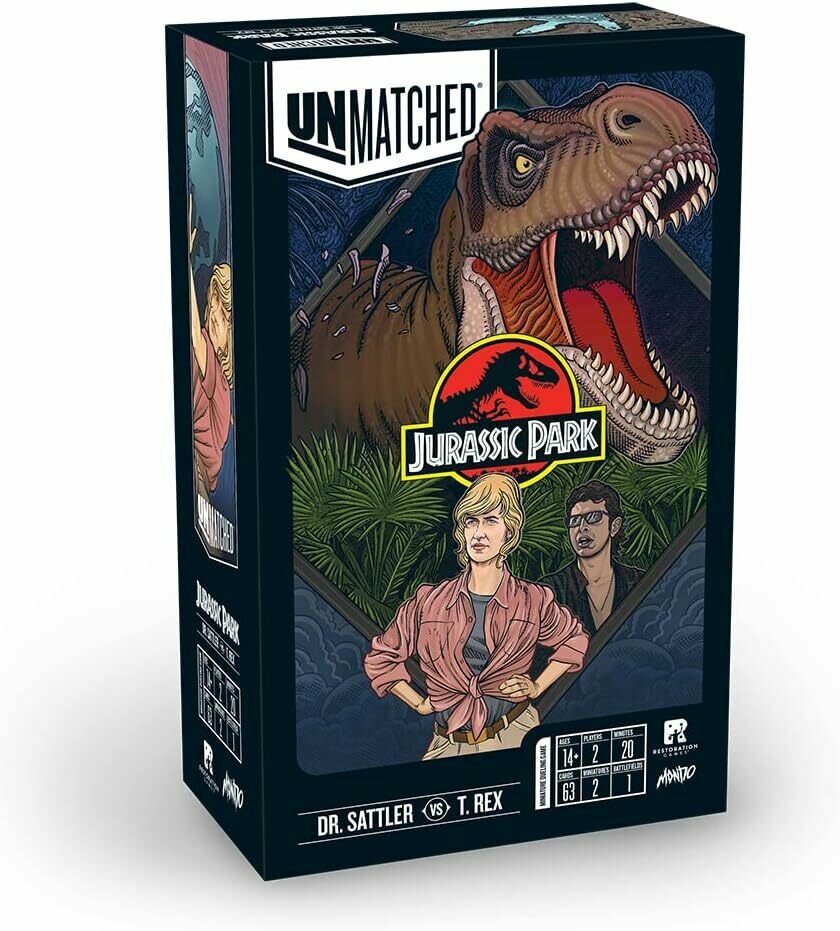 Настольная игра Restoration Games Unmatched Jurassic Park Dr. Sattler vs T. Rex