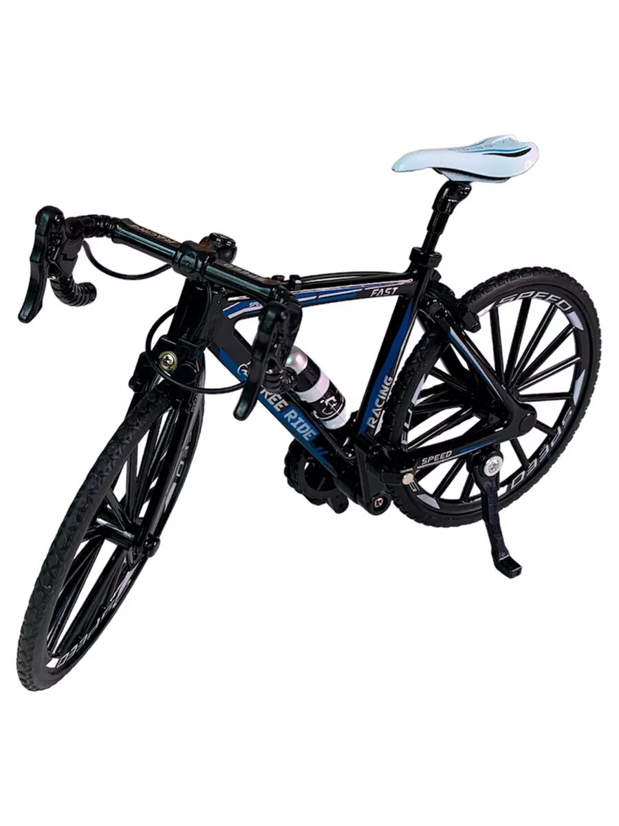Модель велосипеда металлическая "Шоссейный", чёрный, 20 см