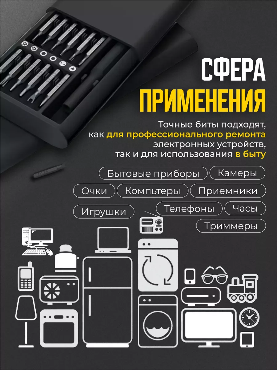 Набор отверток 24 в 1, многофункциональный набор инструментов для ремонта, прецизионная отвертка, отвёртки для точных работ ISA — фото 1