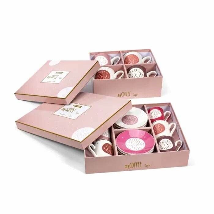 Набор чашек Tescoma myCOFFEE, 4 шт, Sugar, фарфор, подарочная упаковка — фото 1