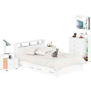 фото Комплект мебели СВК Камелия спальня № 12 белый 140х200