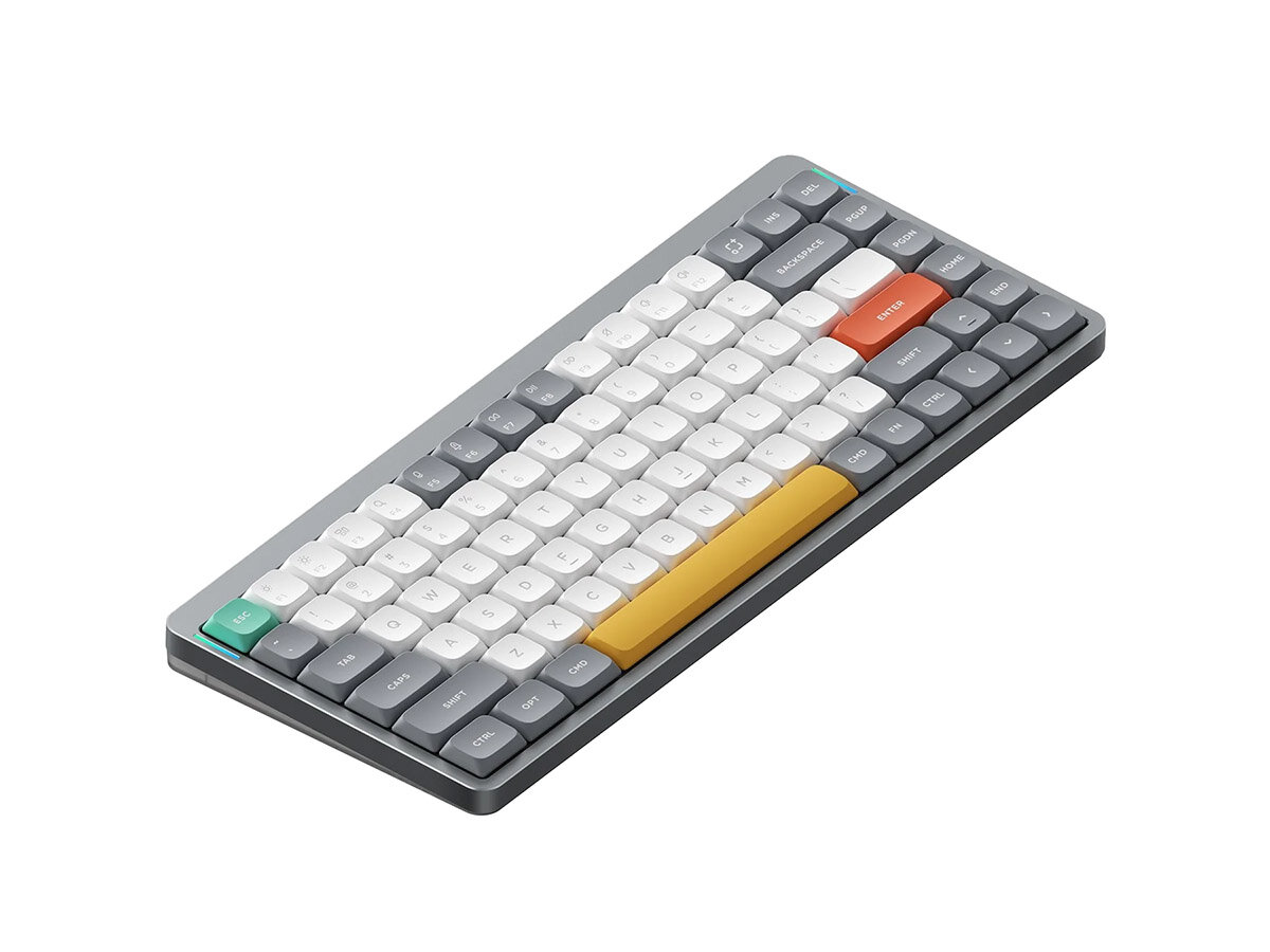 Клавиатура игровая Nuphy AIR75 V2 (AIR75v2-LG-21) Aloe Switch RGB BT 5.1 4000 мА*ч Серый