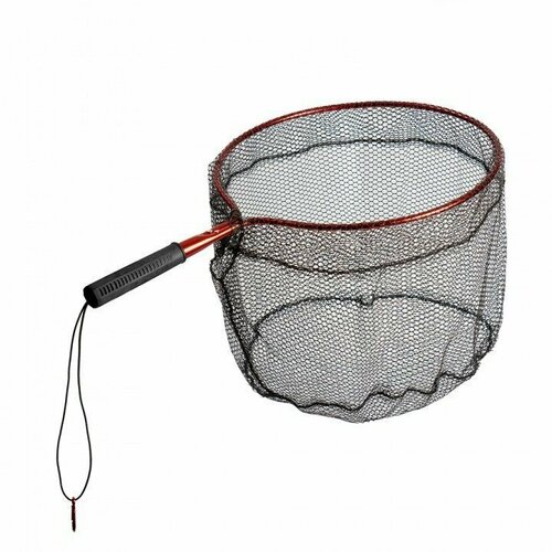 Подсак EastShark бортовой круглый, прорезиненный красный, 40x40 см