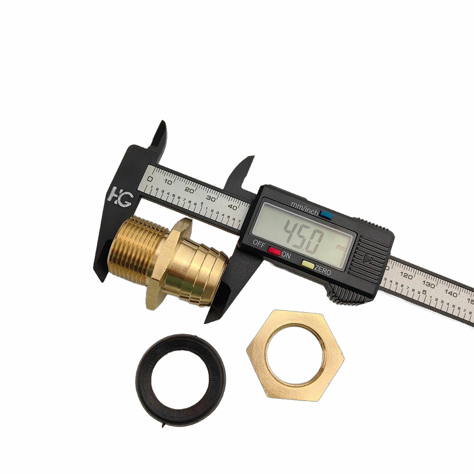 Штуцер для бочки HG 1/2" ВР х 3/4" НР х 25 мм — фото 1