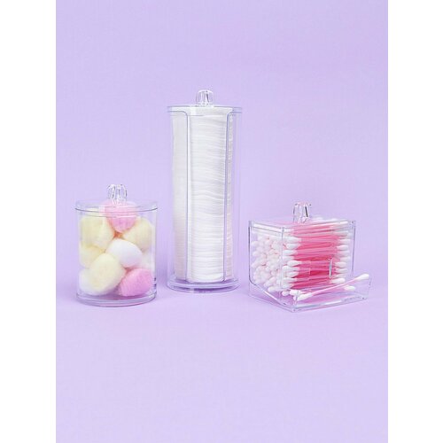 Комплект органайзеров Magic Lady для ватных дисков и палочек из 3-х шт 749₽