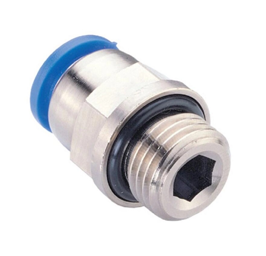 фото GARWIN PRO 808520-10-18-1 Фитинг цанговый М1/8" 10мм, с уплотнением, металличекий корпус