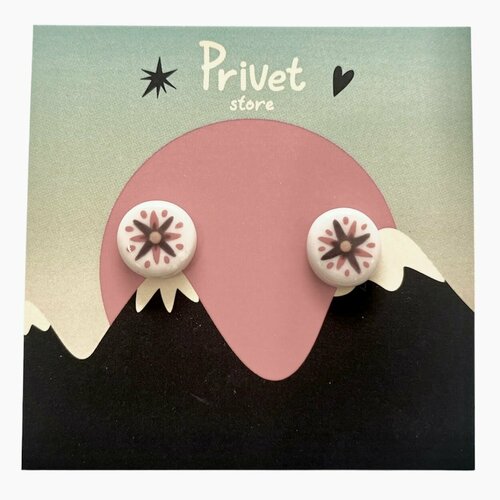 Серьги DARIDARI, белый