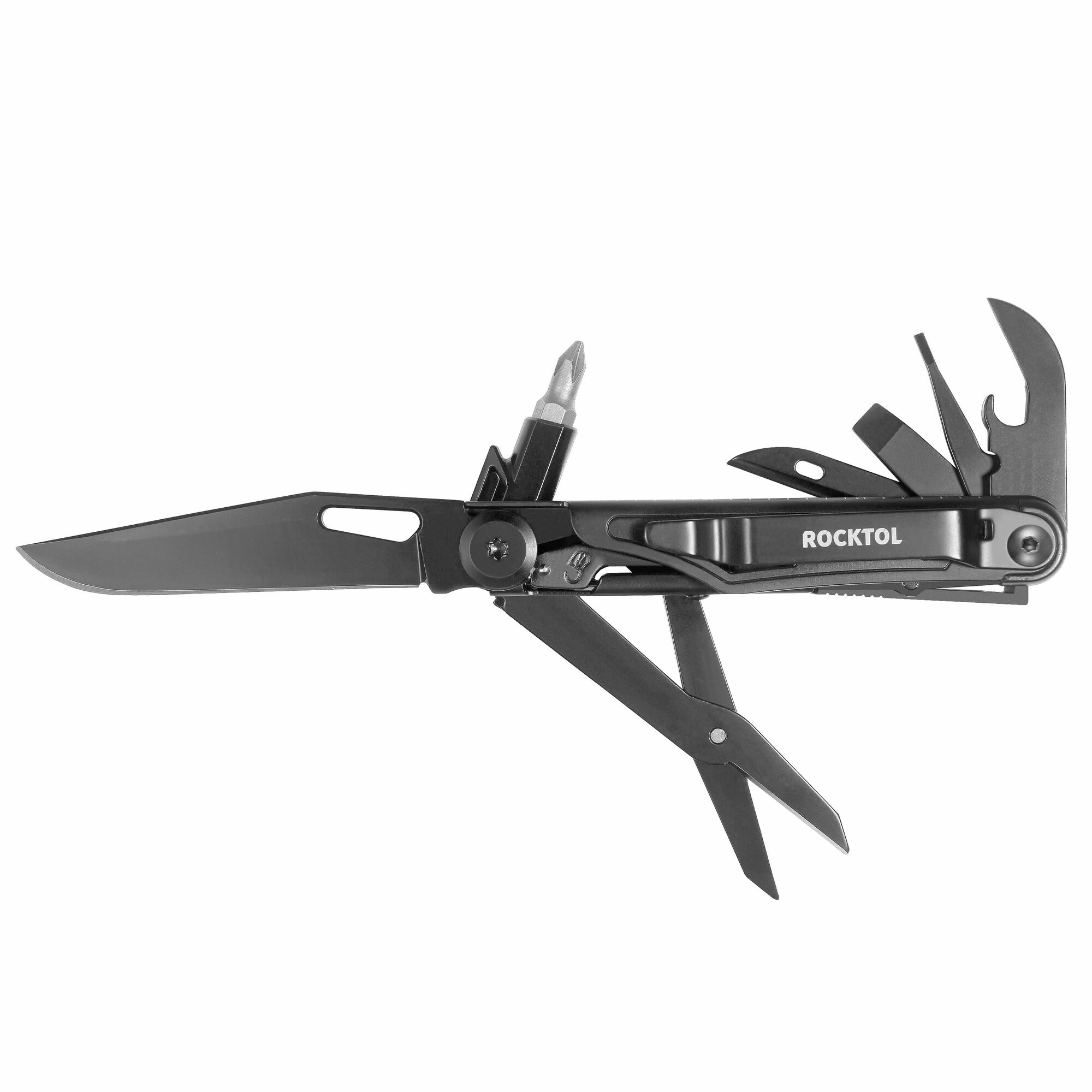 Мультитул ROCKTOL ST02B (ST02B) чёрный с кожаным чехлом