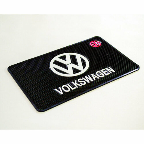 Автодержатель коврик липкий черный с логотипом Фольксваген