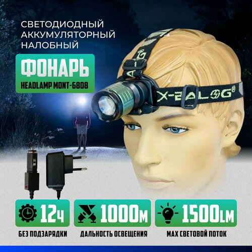 MONT-6808 налобный фонарь 920₽
