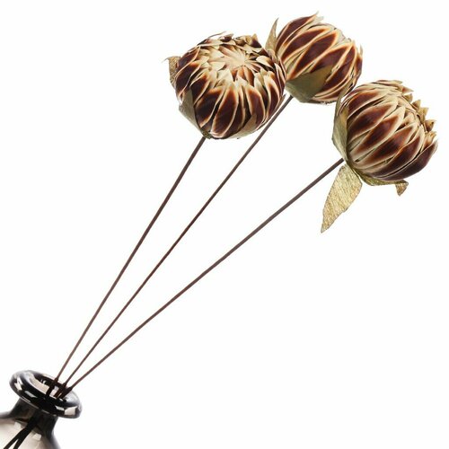 Искусственный цветок Артишок 55 см, коричневый, кантри стиль