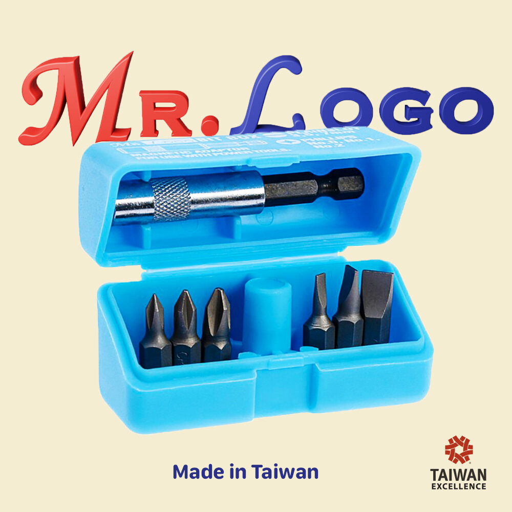 фото Биты для шуруповерта набор Mr.Logo (6 бит + магнитный держатель)