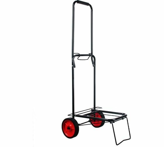 фото Тележка для сумок VETTA черная, металл, до 40 кг, 95x35x46 см, колеса d14 см 467-152