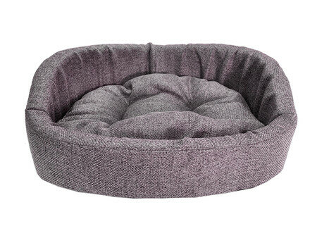 HOMEPET Микровелюр Leather #2 49 см х 43 см х 17 см диванчик темно-серый для домашних животных