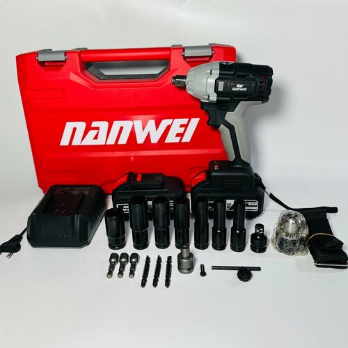 Гайковерт аккумуляторный Нанвей с головками 4 Ач 8500₽