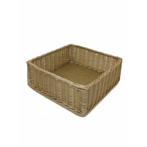 Корзина плетеная из ивовой лозы интерьерная, органайзер для хранения, размеры 35х33х13 см