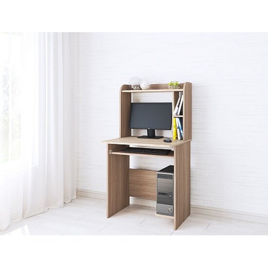 Стол компьютерный Тэкс Грета-1 ясень шимо/дуб сонома