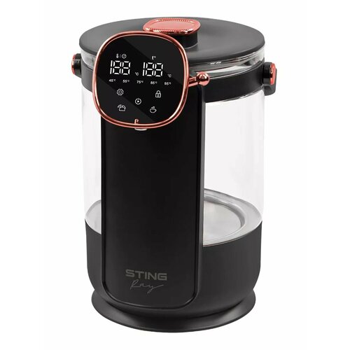 Термопот STINGRAY ST-TP3103A черныйрозовое золото стеклянный электрический 3л с терморегулятором 4865₽