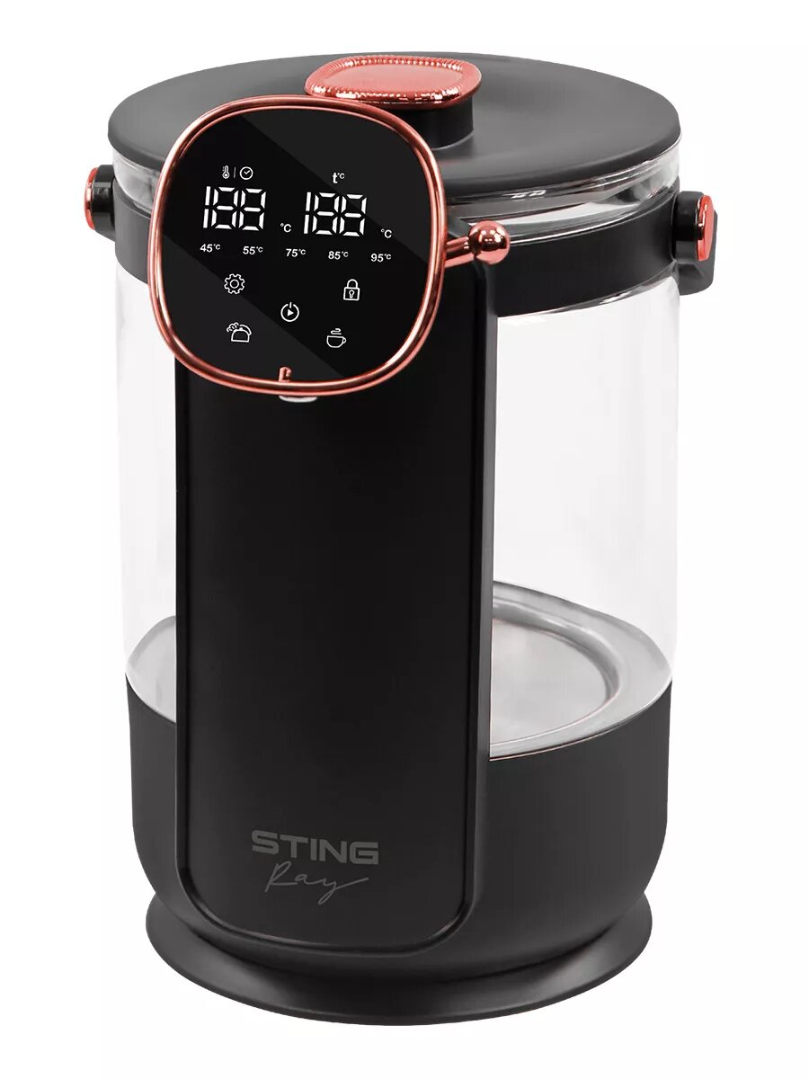 фото STINGRAY ST-TP3103A черный/розовое золото термопот стекло