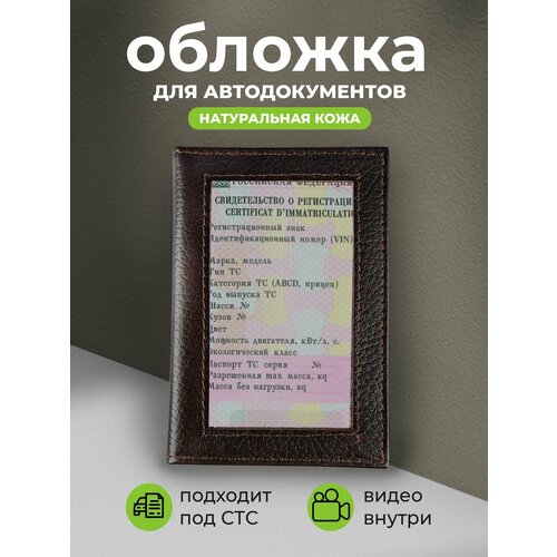 Обложка для автодокументов BAREZ, коричневый