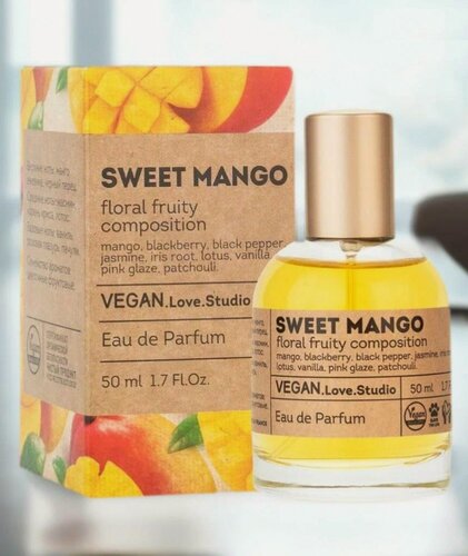 Изображение товара Туалетная вода VEGAN.LOVE.STUDIO Sweet Mango, женская, 100%, 50 мл