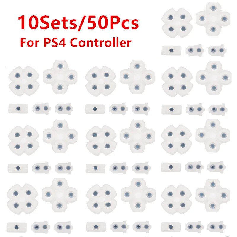 Токопроводящие резиновые прокладки для контроллера PS4 OOTDTY, 1 Set 5Pcs