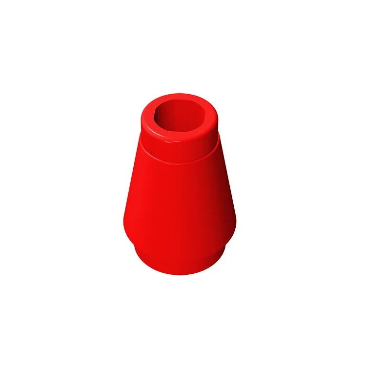 GOBRICKS блочные конструкторы детали конусные 1x1 10 шт Красный, 010