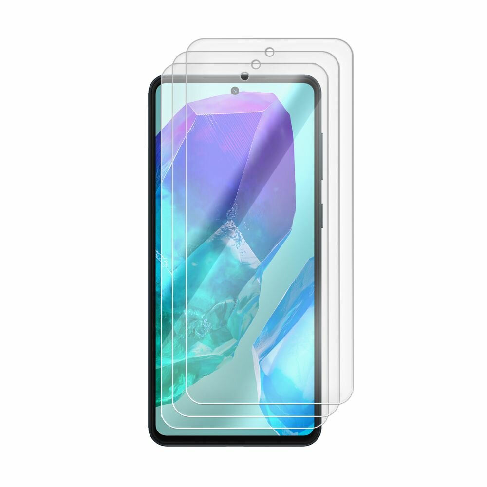 Комплект из 3-х защитных гибридных стекол Krutoff для Samsung Galaxy M55 (M556)