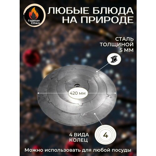 фото Переходные кольца для печи, адаптер 420 мм, 4шт, сталь 5мм. неокрашенные. горячая сталь