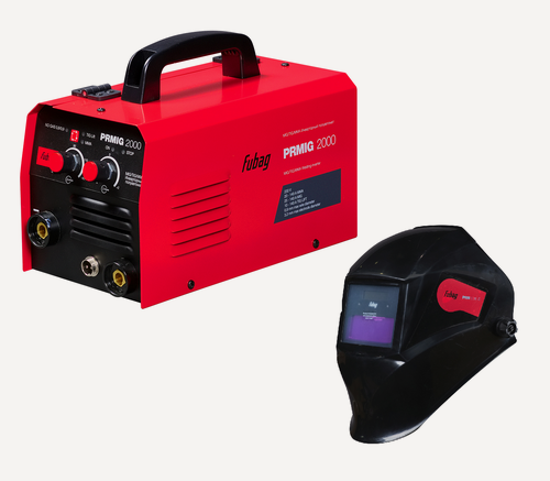 Изображение товара Сварочный полуавтомат без газа FUBAG PRMIG 2000 + Маска сварщика FUBAG PRM 11N S, черная