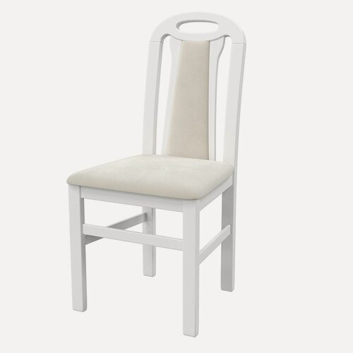 Изображение товара Стул деревянный астра, массив бука, эмаль белая бежевый