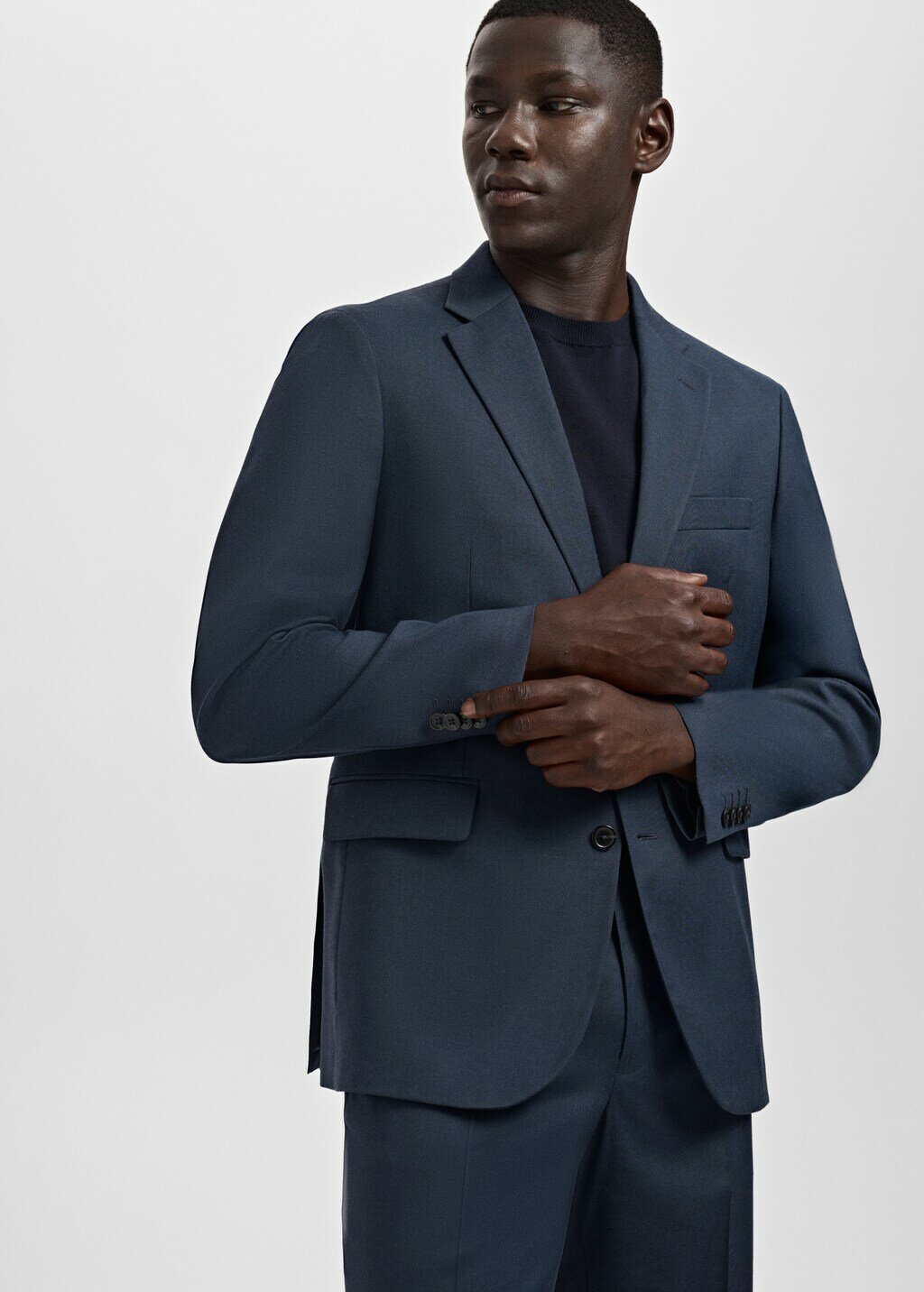 Пиджак MANGO LONDON, размер 48 EU, синий