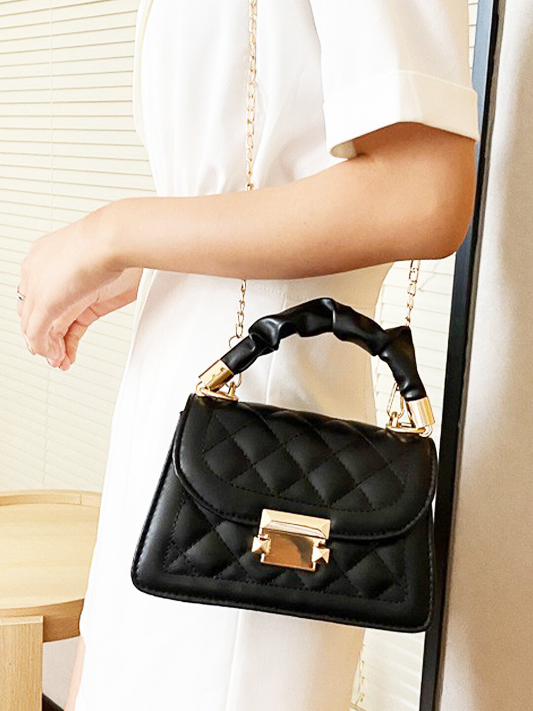 Сумка клатч , белый, — фото 1