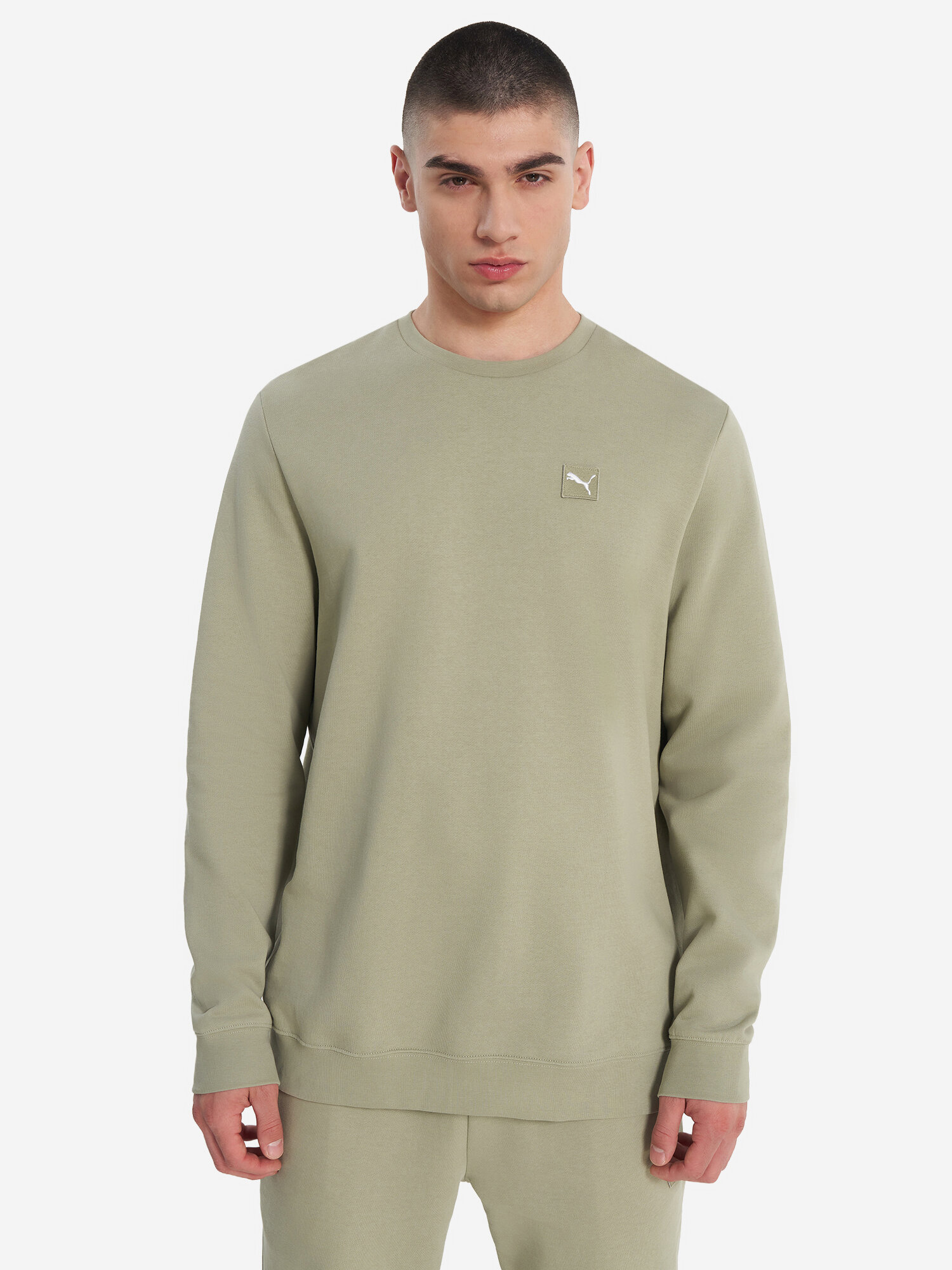 Свитшот PUMA, размер S, , зеленый — фото 1