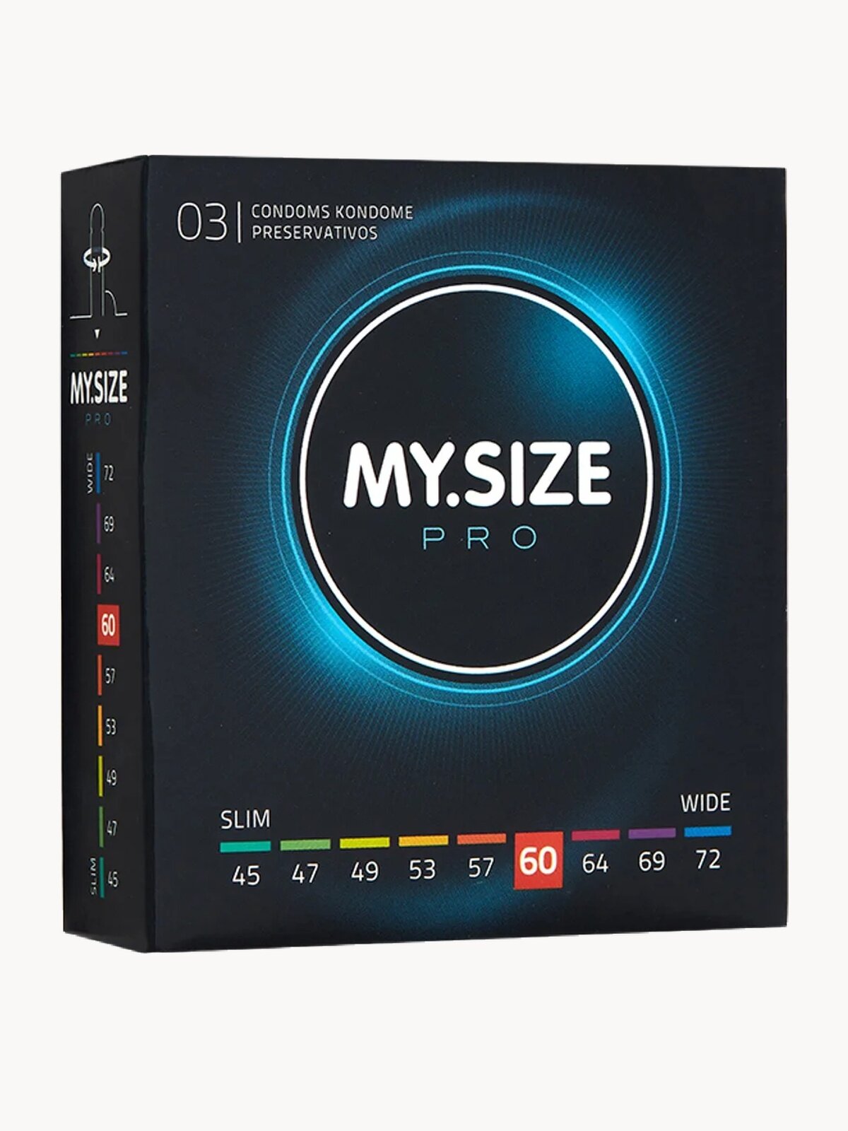 MY.SIZE / MY SIZE размер 60 (3 шт)/ Майсайз презерватив большого размера - ширина 60 мм