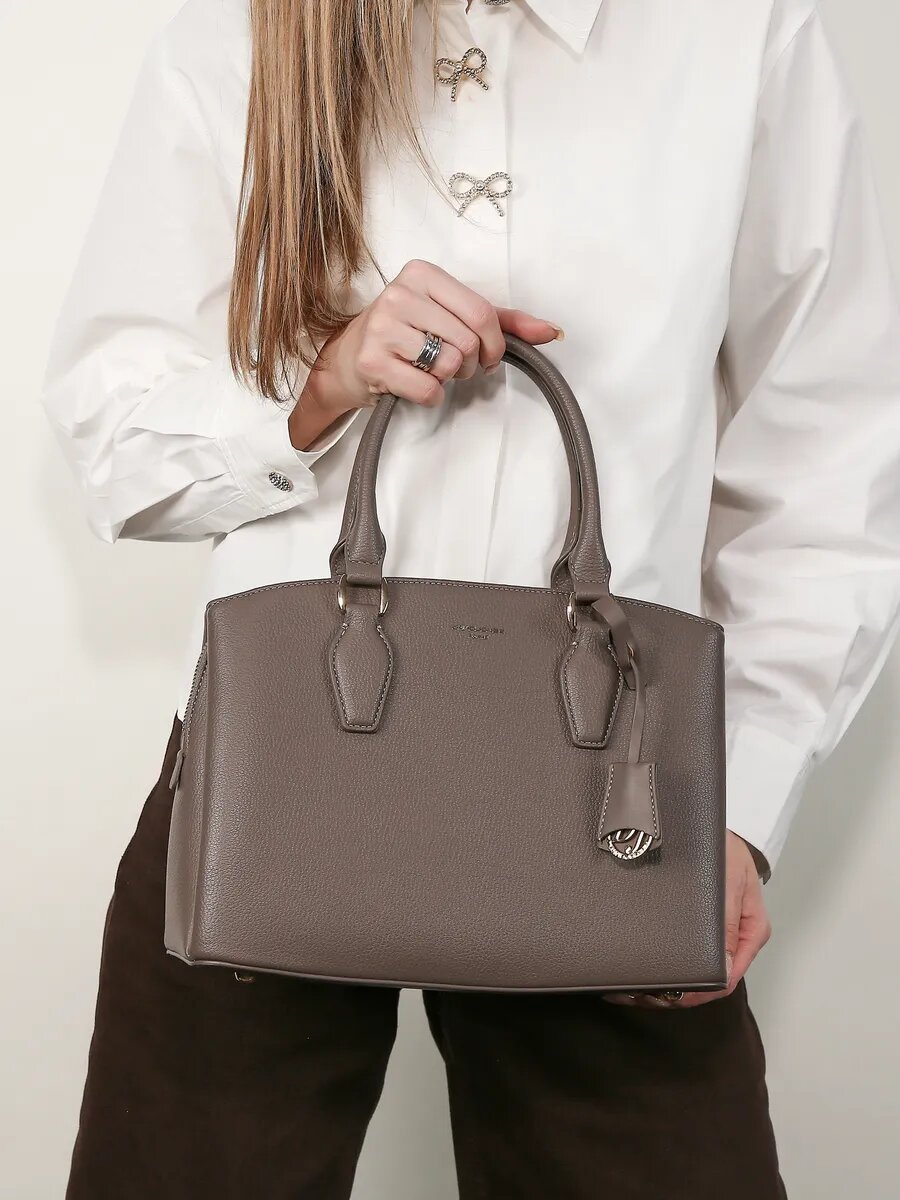 Сумка тоут DAVID JONES, серо-коричневый — фото 1