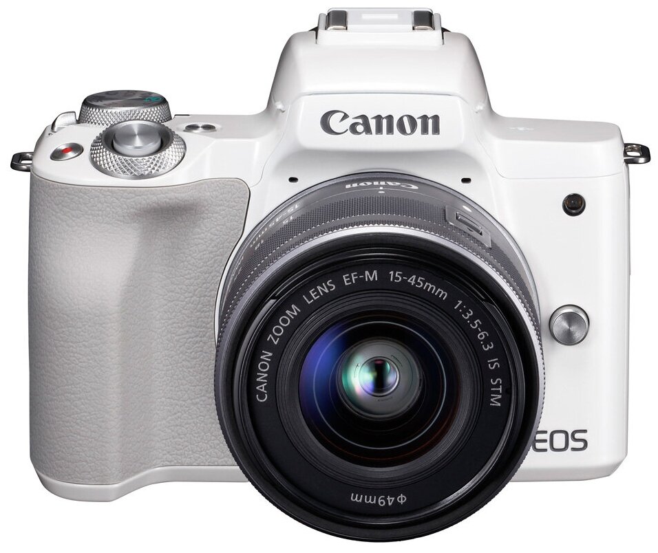 Фотокамера со сменным объективом, Canon EOS M50 kit 15-45 IS STM белый