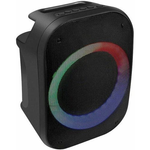 Портативная колонка PERFEO DISCO RING 65 LED FM MP3 USB AUX TWS MIC 20Вт черная PF_B4975 265000₽