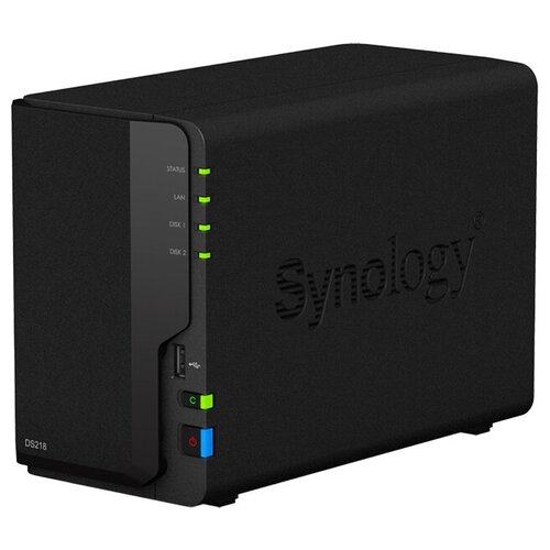 Сетевое хранилище Synology DS218 черный