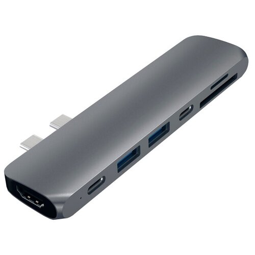 USB-концентратор Satechi Aluminum Type-C Pro Hub Adapter разъемов: 4 space gray