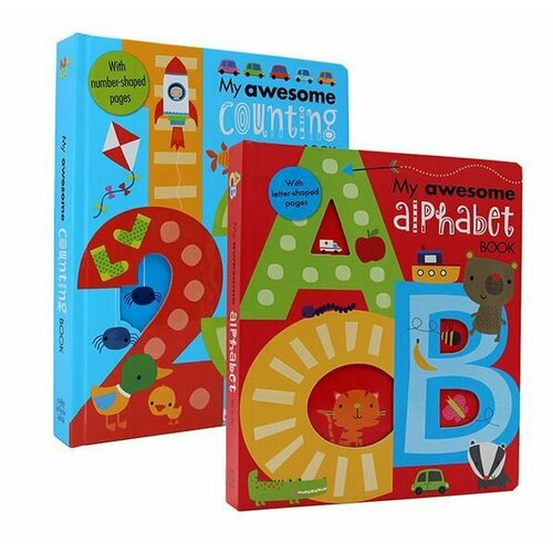 Набор детских книг на английском языке My Awesome ABC 123 Alphabet russian alphabet colouring book