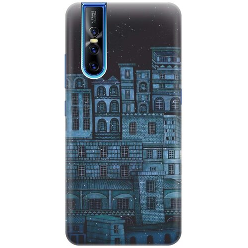 фото Re:pa накладка transparent для vivo v15 pro с принтом "ночь над городом"