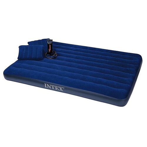 фото Надувной матрас intex classic downy bed (68765) синий