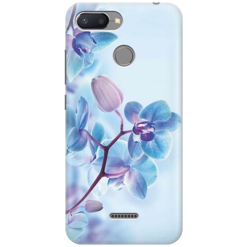 фото Gosso ультратонкий силиконовый чехол-накладка для xiaomi redmi 6 с принтом "синий цветок на синем"