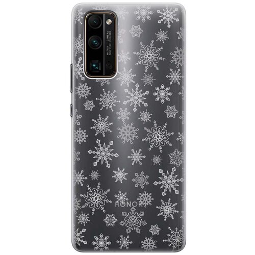 Чехол - накладка Transparent 3D для Honor 30 Pro+ с принтом Fairy Snowflakes чехол накладка transparent 3d для honor 9a с принтом fairy snowflakes