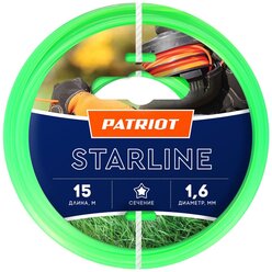 Леска Starline (15 м; 1.6 мм; звезда; зеленая) PATRIOT 805201051
