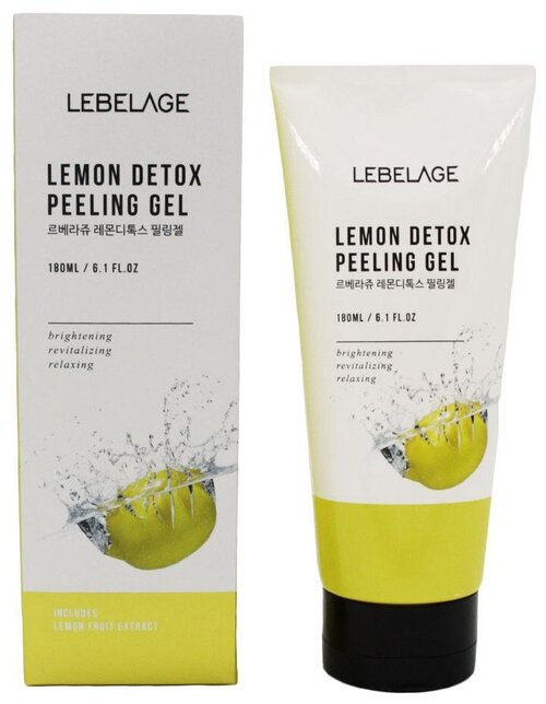 Lebelage пилинг-гель Lemon Detox Peeling Gel, 180 мл